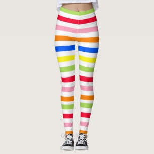 Farbenfrohes Vibrantes Streifenmuster-Design Leggings