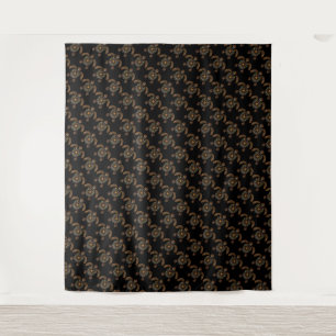 Farbenfrohes vintage Schildkröten-Design Wandteppich