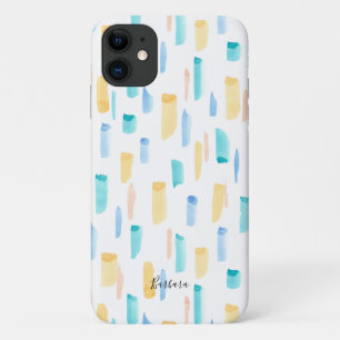 Farbenfrohes Wasserfarben-Abstraktes-Pinselstrich- Case-Mate iPhone Hülle