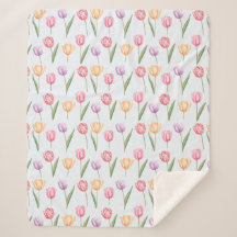 Farbenfrohes Wasserfarben-Tulpen-Blumenmuster