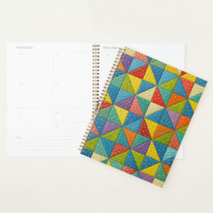 Farbenfrohes Windrad-Quilt-Design Planer
