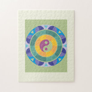 Farbenfrohes Yin-Yang-Muster