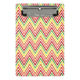 Farbenfrohes Zickzack-Chevron-Muster Mini Klemmbrett