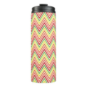 Farbenfrohes Zickzack-Chevron-Muster Thermosbecher
