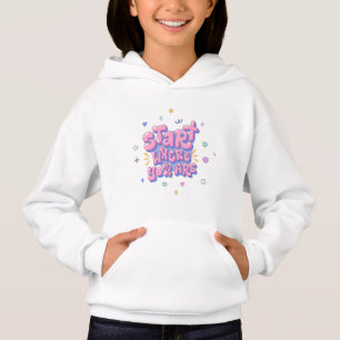 Farbenfrohes Zitat in Blasenlettern Hoodie
