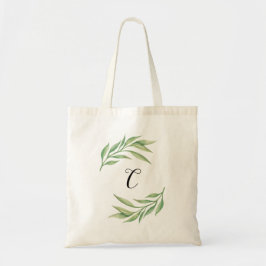Farbengrün Monogram personlisiert Tote Bag Tragetasche