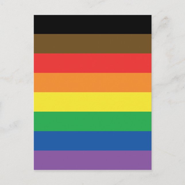 Farbenintensiverer Regenbogen mit anpassbarer LGBT Postkarte (Vorderseite)