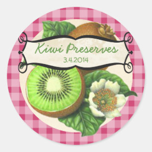 Farbenkennzeichnung Kiwi-Konserven Runder Aufkleber