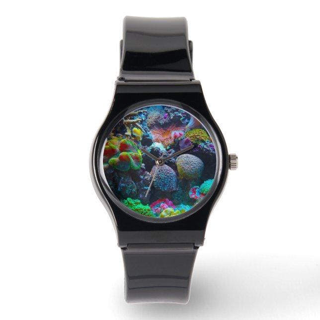 Farbenkoralle Armbanduhr (Vorderseite)