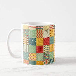 Farbenloses Patchwork mit abstraktem Muster Kaffeetasse