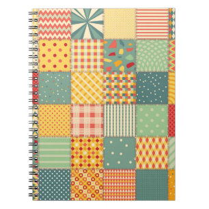 Farbenloses Patchwork mit abstraktem Muster Notizblock