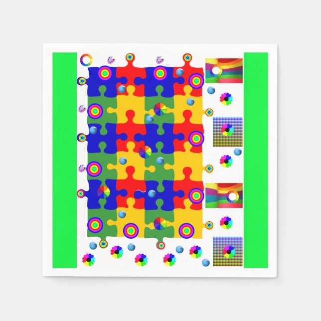 Farbenpapier Napkin Serviette (Vorderseite)