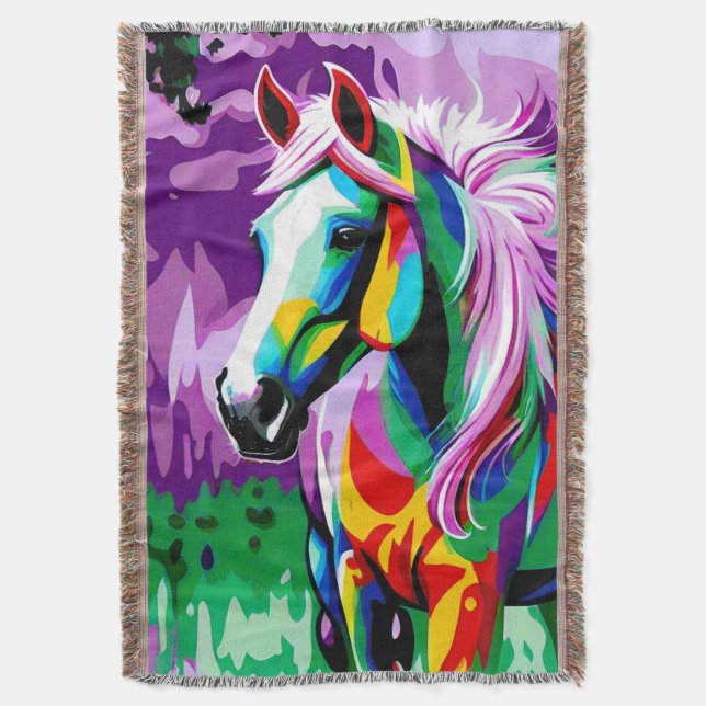 Farbenpony Decke (Vorderseite Vertikal)