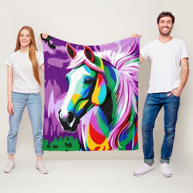 Farbenpony Fleecedecke (Beispiel)