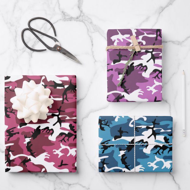 Farbenprächtige Geschenkpapier Set (Vorderseite)