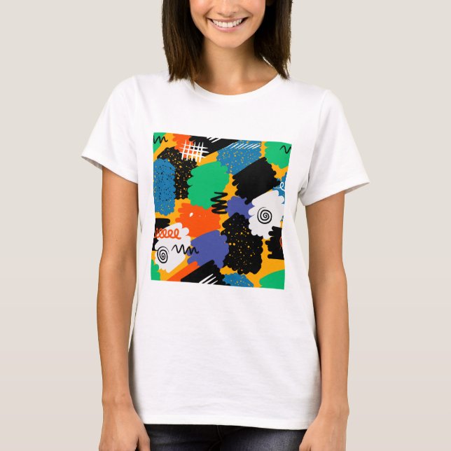 Farbenprächtiges Design T-Shirt (Vorderseite)