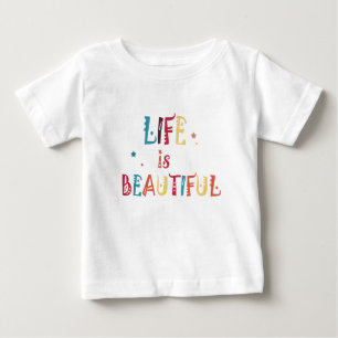 farbenprächtiges Textleben ist schön und die Stern Baby T-shirt