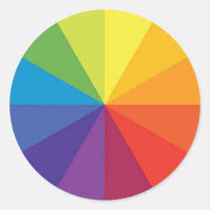 FARBENRAD RUNDER AUFKLEBER