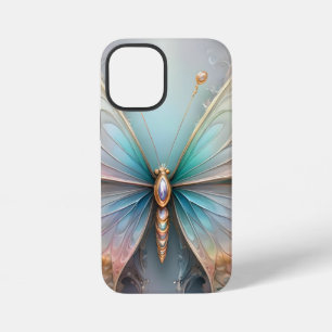 Farbenraunen: Pastell-Fraktal-Schmetterlingstraum iPhone 12 Mini Hülle