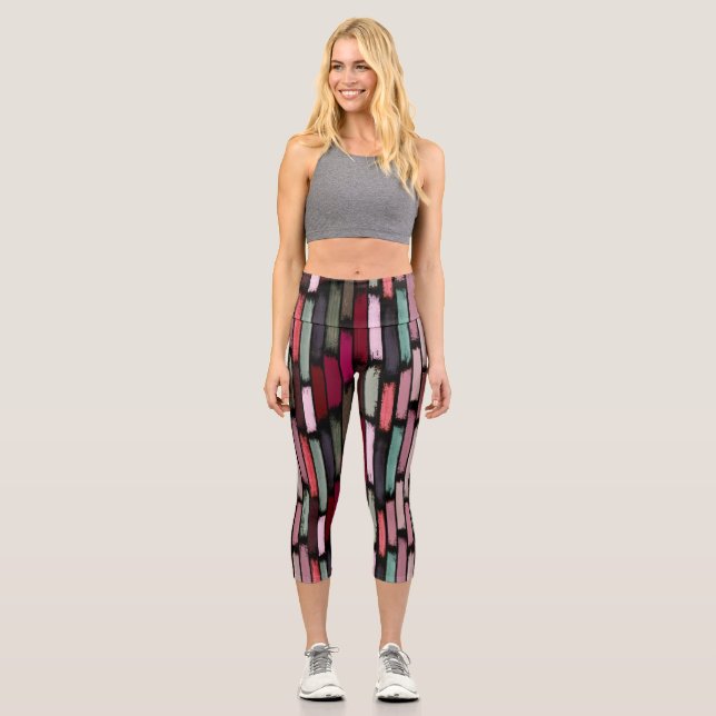 Farbenregen 3 capri leggings (Vorderseite)