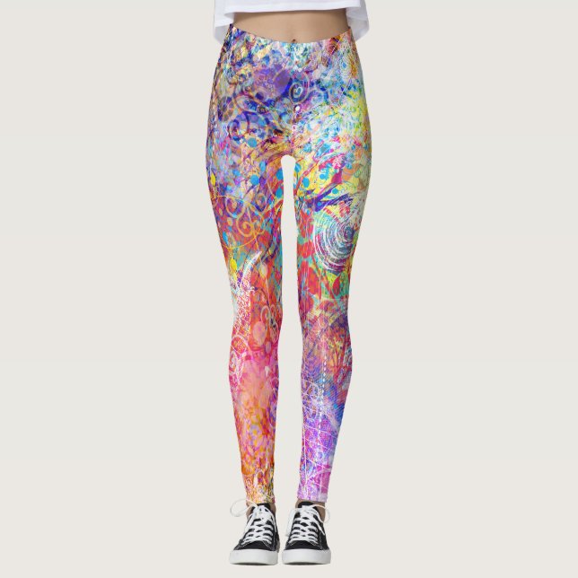 Farbenregen Leggings (Vorderseite)