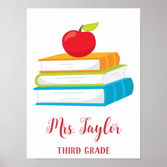 Farbenreiche Bücher Poster (Vorne)