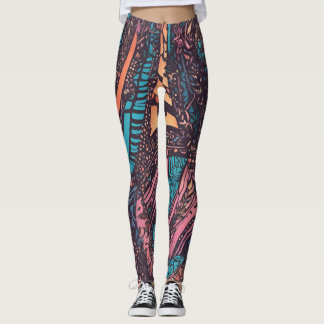 Farbenreiche Gemusterte Leggings