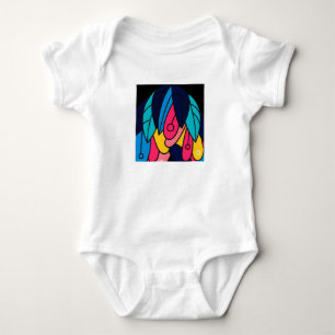 Farbenreiche Schönheit Baby Strampler