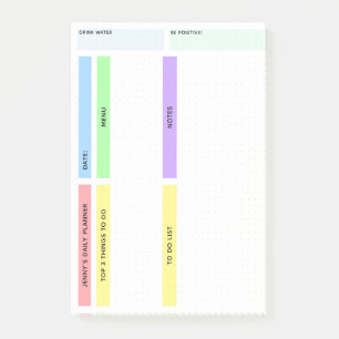 Farbenreicher Tagesplaner Post-it Klebezettel