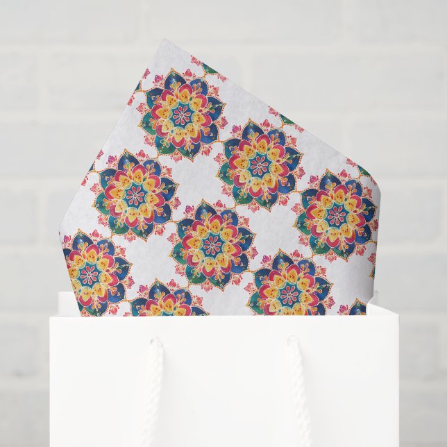 Farbenreiches Diwali-Geschenk Seidenpapier (Geschenktüte)