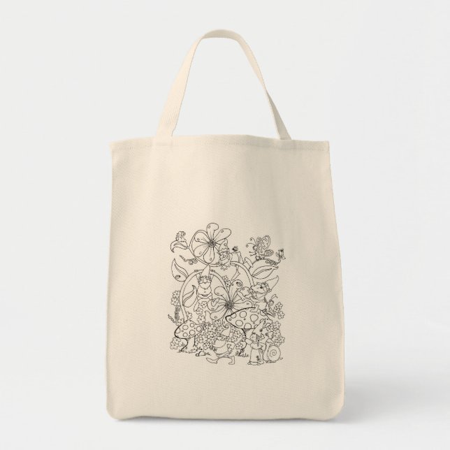 Farbenreinheits-Bändergnomes-Taschen-Taschen-Farbe Tragetasche (Vorne)