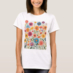 Farbenspektrum in Form von Blume T-Shirt