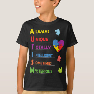 Farbenvolles ASD-Design für stolze Eltern eines Au T-Shirt