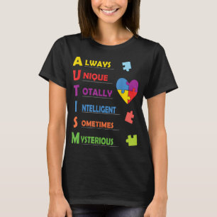 Farbenvolles ASD-Design für stolze Eltern eines Au T-Shirt