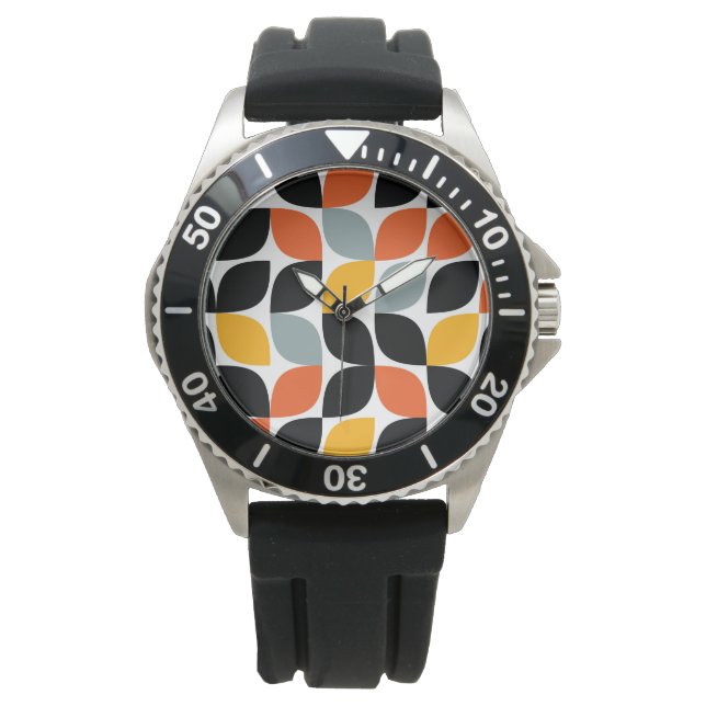 Farbenvolles, einzigartiges, trendiges, urbanes Bl Armbanduhr (Vorderseite)