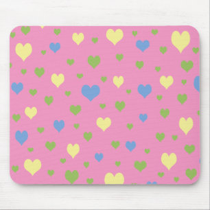 Farbenvolles Herzdesign Mousepad