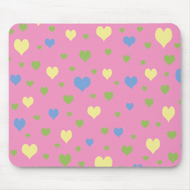 Farbenvolles Herzdesign Mousepad (Vorne)