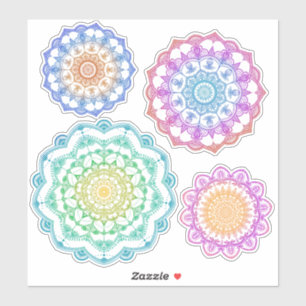 Farbenvolles Mandala-Set Aufkleber