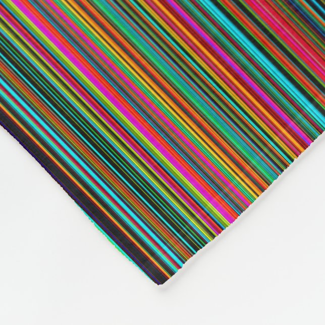 Farbenvolles, mehrfarbiges Muster Fleecedecke (Ecke)