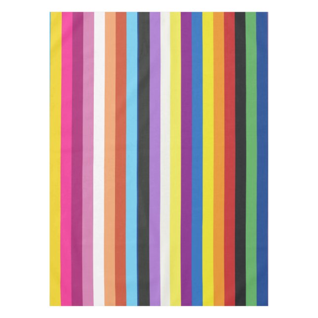 Farbenvolles Streifenmuster für das Flag Tischdecke (Vorderseite)