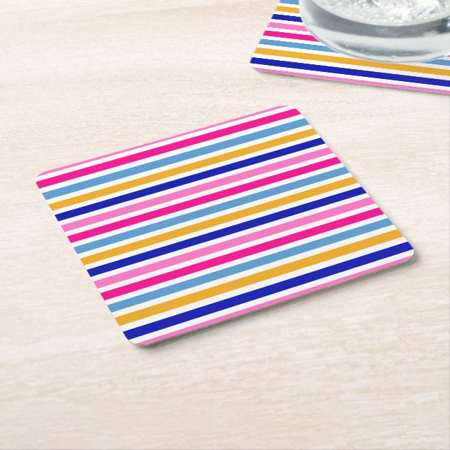 Farbenvolles Strickmuster Vivid Party Rechteckiger Pappuntersetzer (angewinkelt)