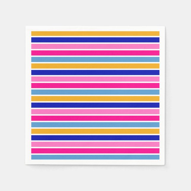 Farbenvolles Strickmuster Vivid Party Serviette (Vorderseite)