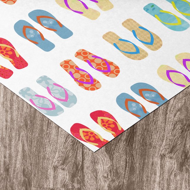 Farbenvolles Summer Beach Party Flip Flops Geschen Seidenpapier (Von Creator hochgeladen)
