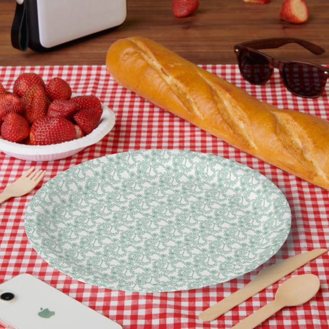 Farbenvolles Verpackungspapier mit wiederholtem Mu Pappteller (Picknick)