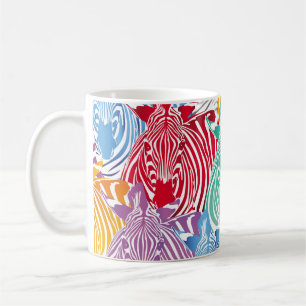 Farbenvolles zebranahes Muster. Wildtierlehrling Kaffeetasse