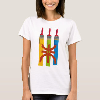 Färberpinsel malen die Amazigh-Markierung T-Shirt
