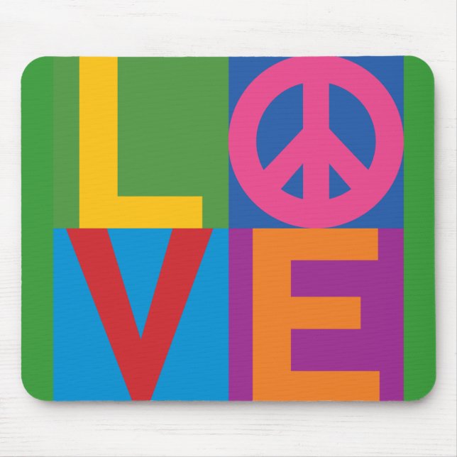 Farbeschwarze LIEBE Mousepad (Vorne)