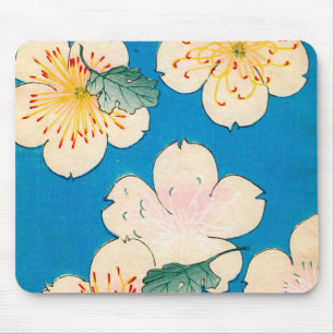 FarbeWoodblock Druck der Hartriegel-Blüten Mousepad
