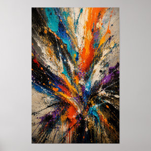 Farbexplosion Abstract Poster