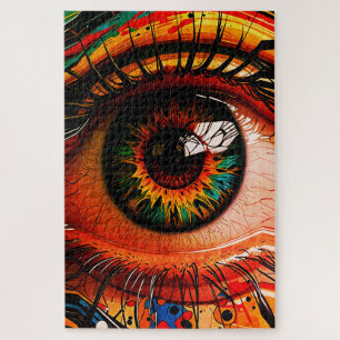 Farbexplosion Auge – Vibranter abstrakter Realismu